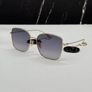 NEW GUCCI GG1030SK 001 WITH EARRINGS GOLD WOMEN GUCCI SUNGLASSES